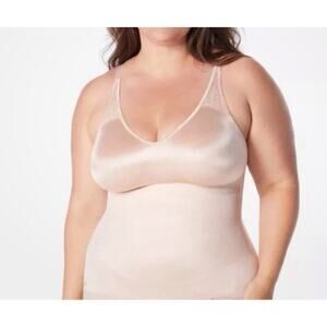 RUBY RIBBON PIN UP CAMI #3055 size 48 Pale Nude New